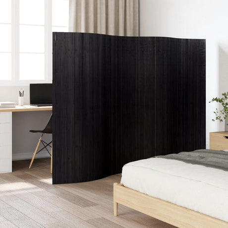 Vidaxl kamerscherm breedte 250 cm hoogte 165 cm bamboe zwart