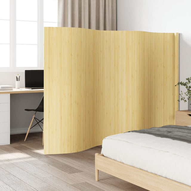 Vidaxl kamerscherm breedte 400 cm hoogte 165 cm bamboe lichtnaturel