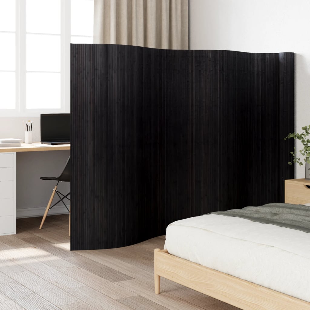 Vidaxl kamerscherm breedte 800 cm hoogte 165 cm bamboe zwart