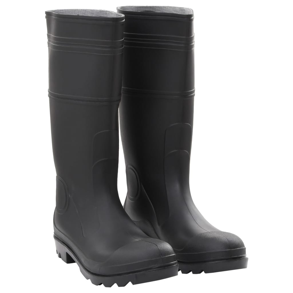 Botas de lluvia Vidaxl tamaño 45 PVC Negro