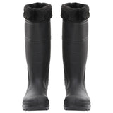 Vidaxl Rain Boots avec chaussettes amovibles Taille 38 PVC Black