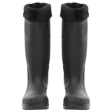 Vidaxl Regenstiefel mit abnehmbaren Socken Größe 39 PVC Schwarz