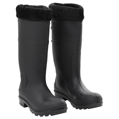 Vidaxl regenlaarzen met verwijderbare sokken maat 40 pvc zwart