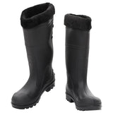 Vidaxl regenlaarzen met verwijderbare sokken maat 40 pvc zwart