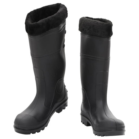 Vidaxl regenlaarzen met verwijderbare sokken maat 40 pvc zwart