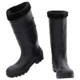 Vidaxl Regenstiefel mit abnehmbaren Socken Größe 42 PVC Schwarz