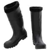Vidaxl regenlaarzen met verwijderbare sokken maat 43 pvc zwart