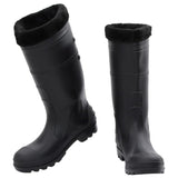 Vidaxl Rain boots with removable socks size 43 PVC Black