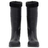 Vidaxl Rain boots with removable socks size 43 PVC Black