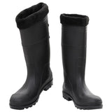 Vidaxl Regenstiefel mit abnehmbaren Socken Größe 44 PVC Schwarz