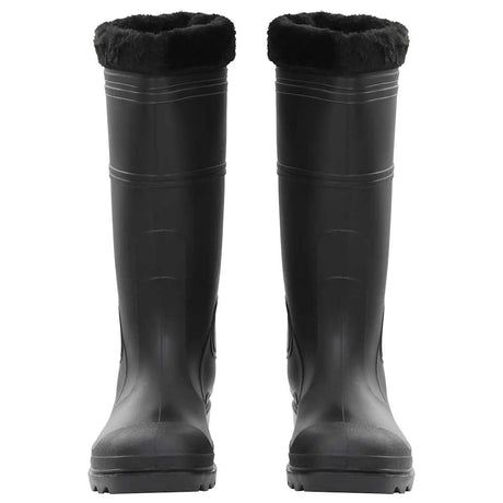 Vidaxl regenlaarzen met verwijderbare sokken maat 44 pvc zwart