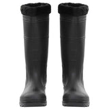 Vidaxl regenlaarzen met verwijderbare sokken maat 44 pvc zwart