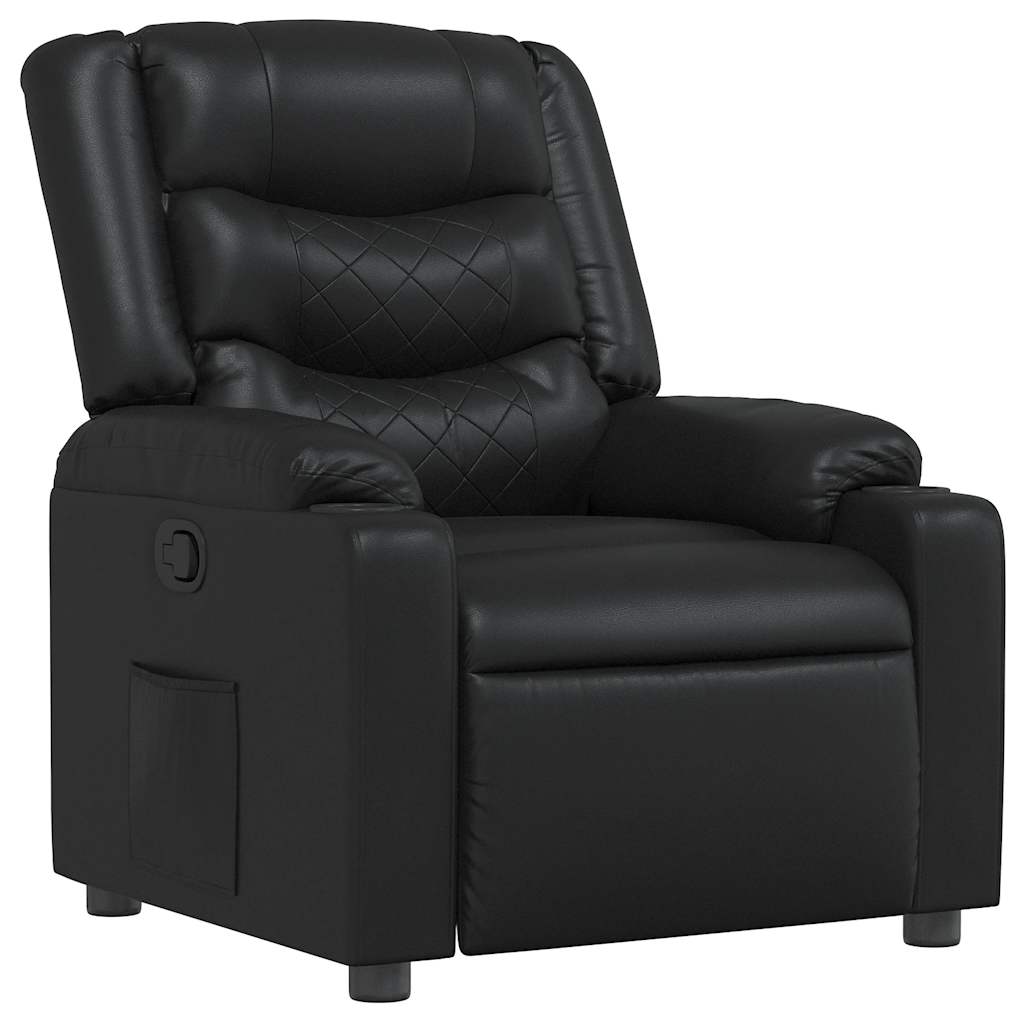 Vidaxl fauteuil verstelbaar kunstleer zwart