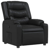 Vidaxl fauteuil verstelbaar kunstleer zwart