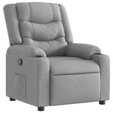 Vidaxl fauteuil verstelbaar stof lichtgrijs