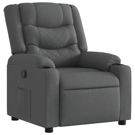 Vidaxl fauteuil verstelbaar stof donkergrijs