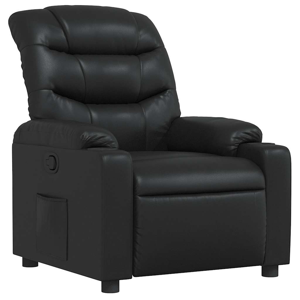 Vidaxl fauteuil verstelbaar kunstleer zwart