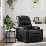 Vidaxl fauteuil verstelbaar kunstleer zwart