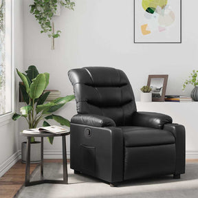 Vidaxl fauteuil verstelbaar kunstleer zwart