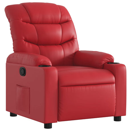 Vidaxl fauteuil verstelbaar kunstleer rood