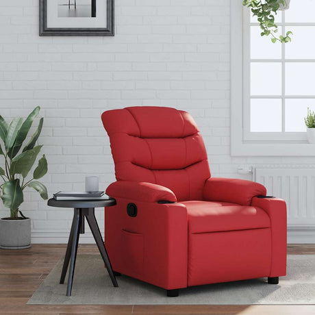Vidaxl fauteuil verstelbaar kunstleer rood