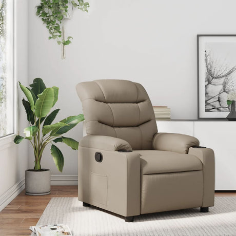 Vidaxl fauteuil verstelbaar kunstleer cappuccinokleurig