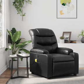 Vidaxl massagestoel verstelbaar kunstleer zwart
