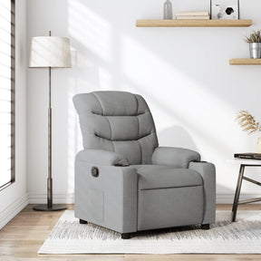 Vidaxl fauteuil verstelbaar stof lichtgrijs