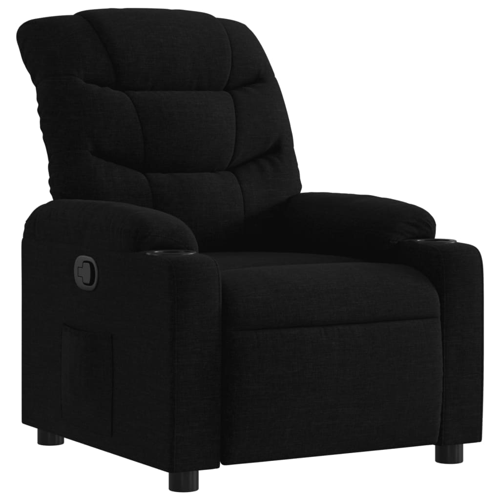 Vidaxl fauteuil verstelbaar stof zwart