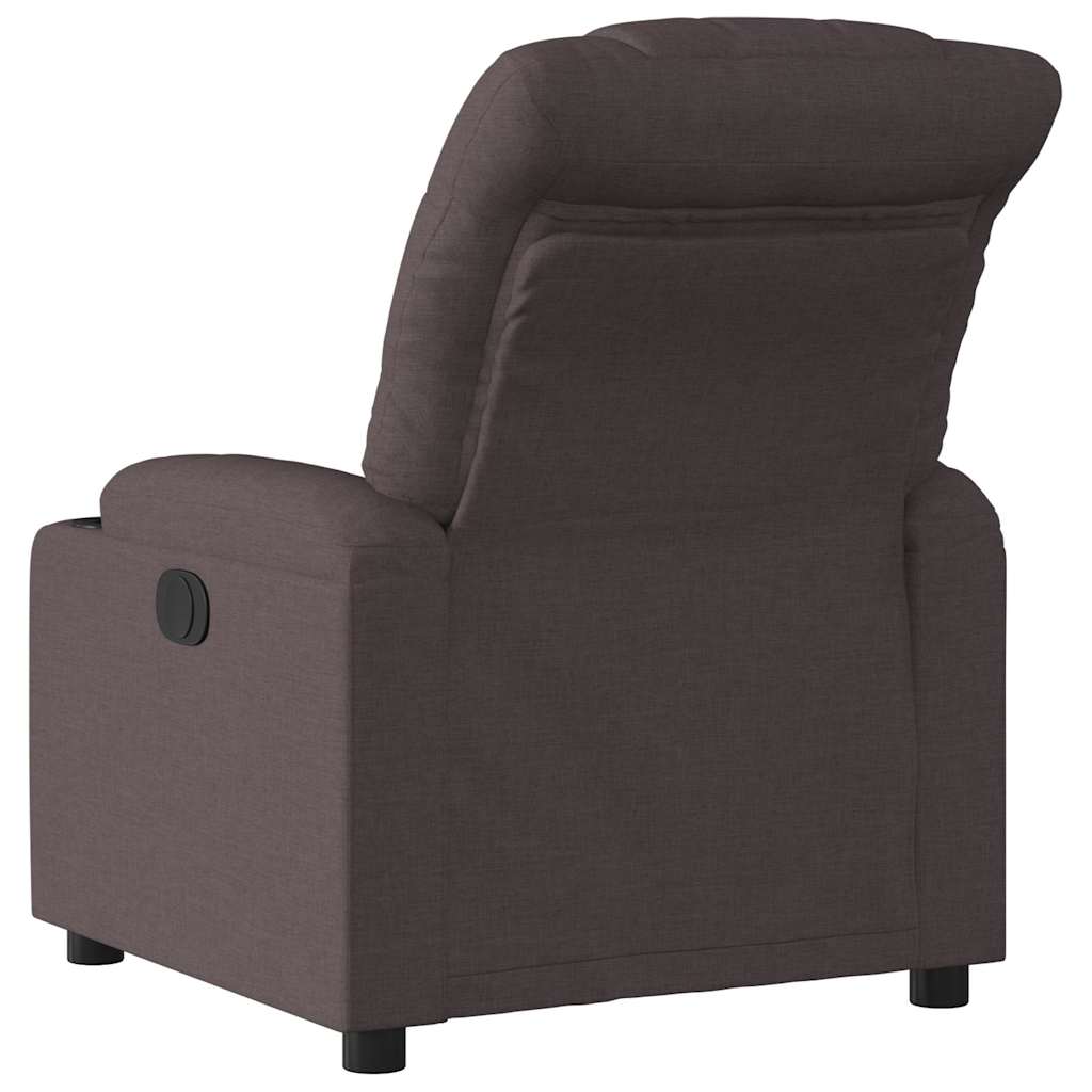 Vidaxl fauteuil verstelbaar stof donkerbruin