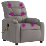 Vidaxl massagestoel verstelbaar stof taupe
