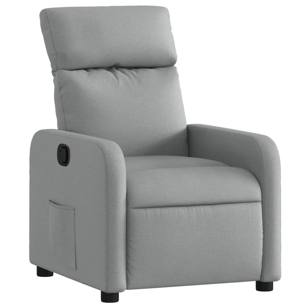 Vidaxl fauteuil verstelbaar stof lichtgrijs
