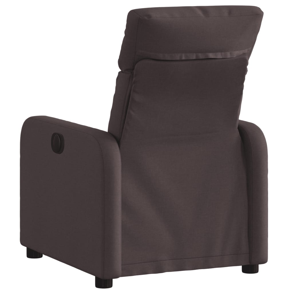 Vidaxl fauteuil verstelbaar stof donkerbruin