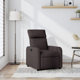 Vidaxl fauteuil verstelbaar stof donkerbruin