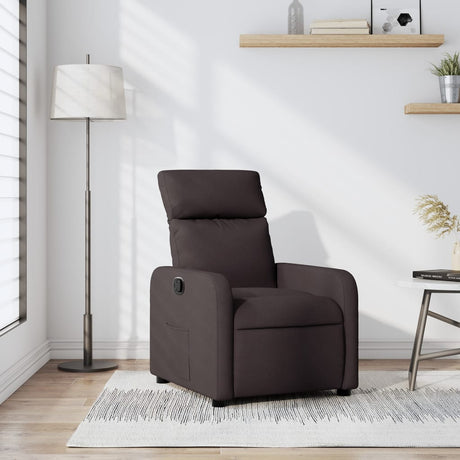 Vidaxl fauteuil verstelbaar stof donkerbruin