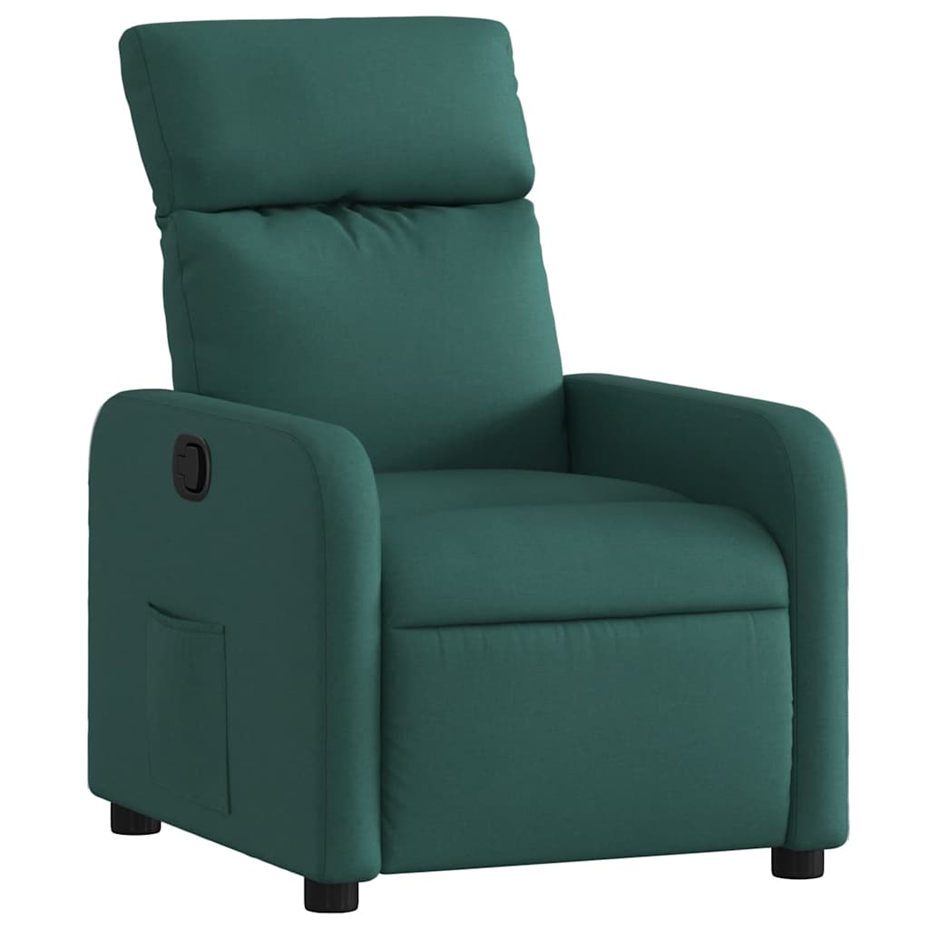 Vidaxl fauteuil verstelbaar stof donkergroen