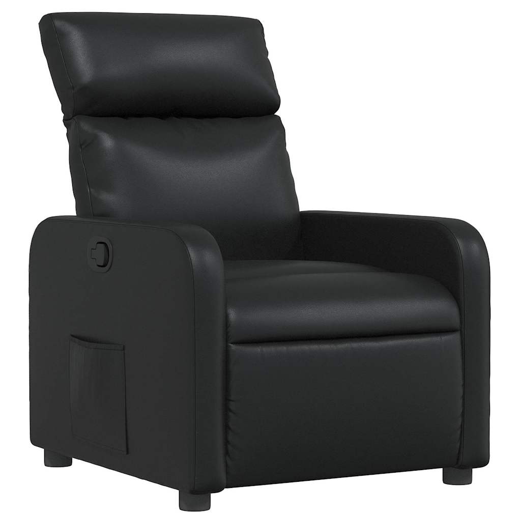 Vidaxl fauteuil verstelbaar kunstleer zwart