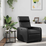 Vidaxl fauteuil verstelbaar kunstleer zwart
