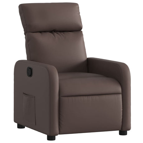 Vidaxl fauteuil verstelbaar kunstleer bruin