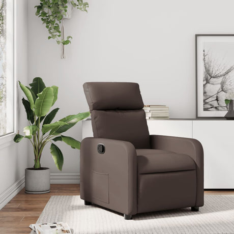 Vidaxl fauteuil verstelbaar kunstleer bruin
