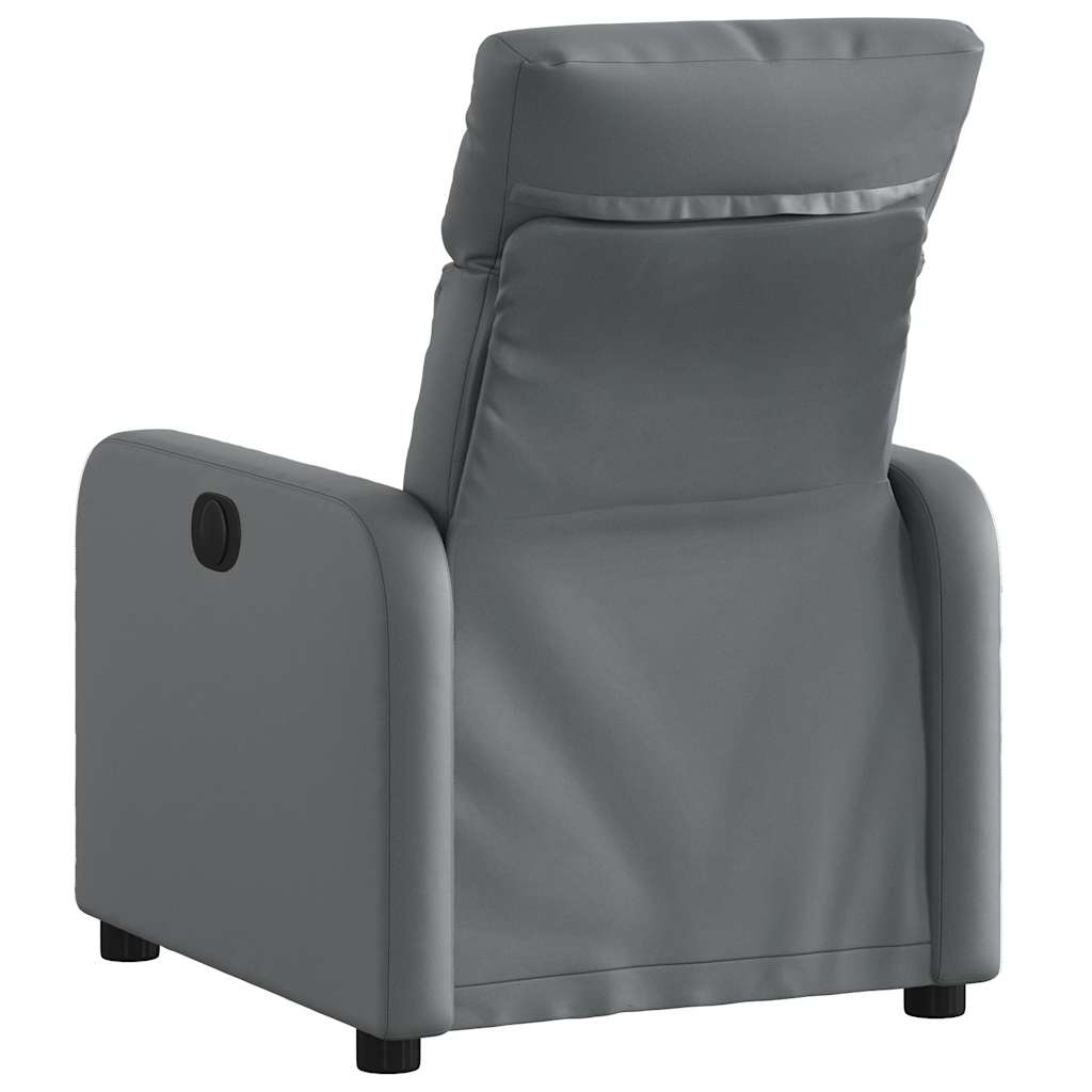 Vidaxl fauteuil verstelbaar kunstleer grijs