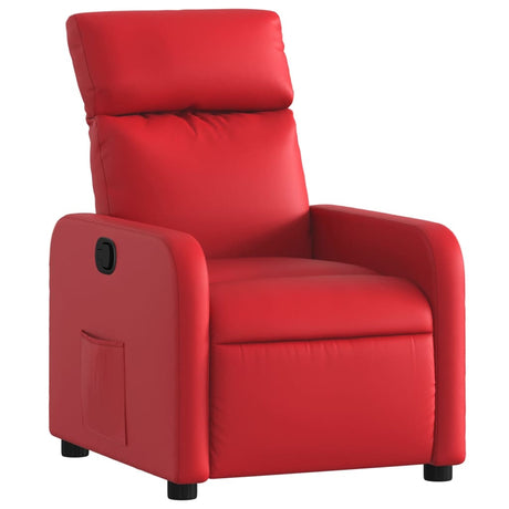 Vidaxl fauteuil verstelbaar kunstleer rood
