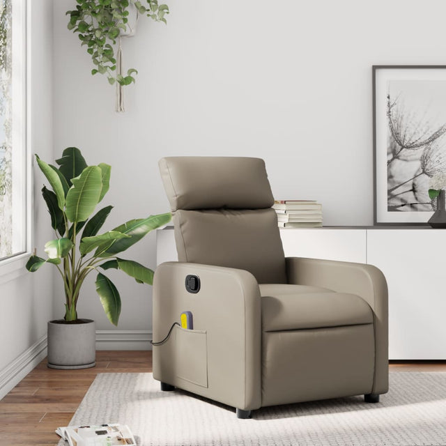 Vidaxl massagestoel verstelbaar kunstleer cappuccinokleurig