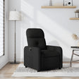 Vidaxl fauteuil verstelbaar stof zwart