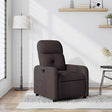 Vidaxl fauteuil verstelbaar stof donkerbruin