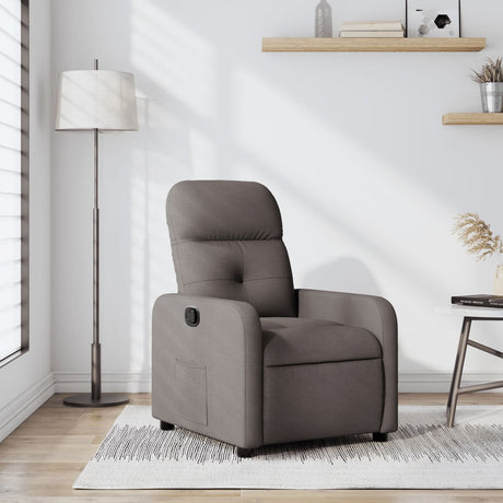 Vidaxl fauteuil verstelbaar stof taupe
