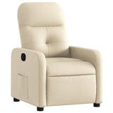 Vidaxl fauteuil verstelbaar stof crèmekleurig