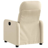 Vidaxl fauteuil verstelbaar stof crèmekleurig