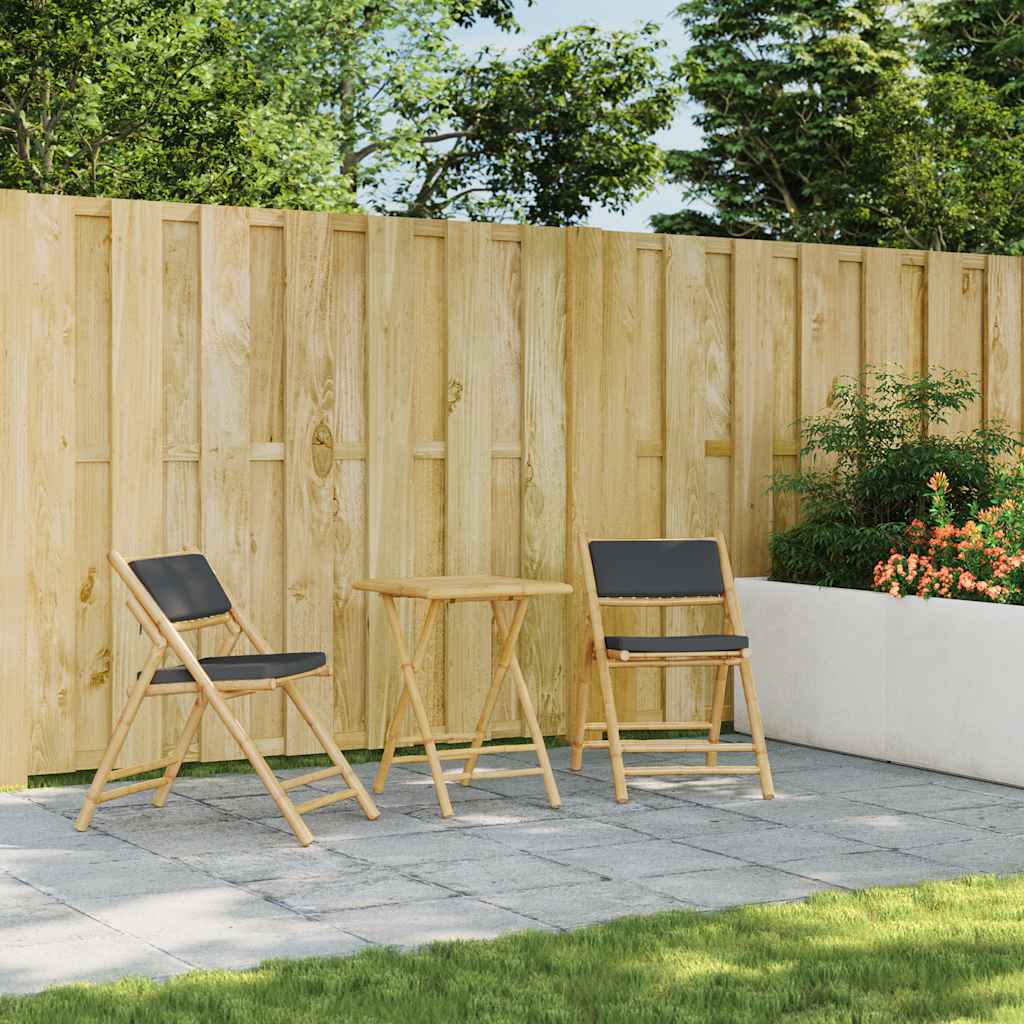 Vidaxl tuintafel inklapbaar 55x55x75 cm bamboe