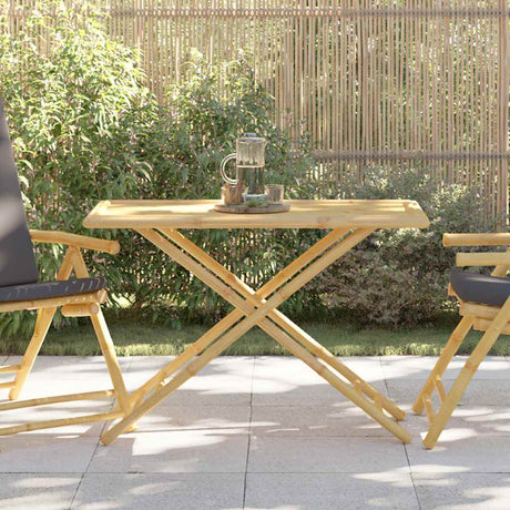 Vidaxl tuintafel inklapbaar 110x55x75 cm bamboe